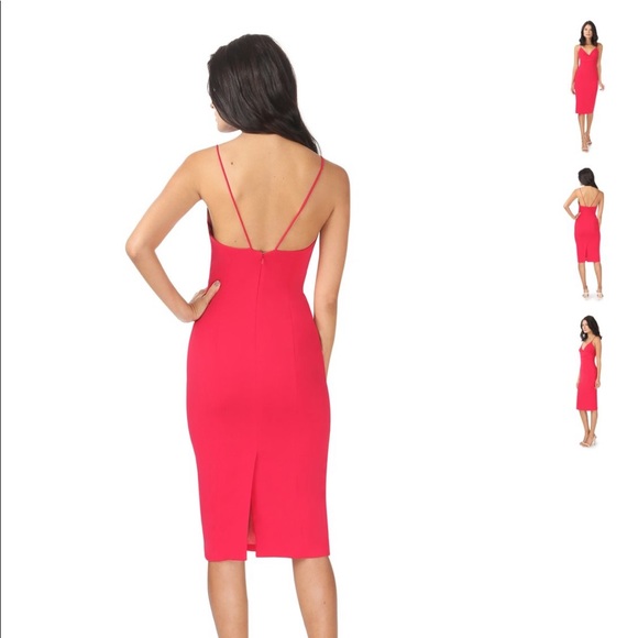 Jay Godfrey Radiant Red Midi Dress - Picture 3 of 8